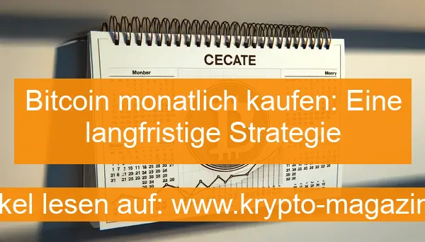 Monatliches Bitcoin Investment Ihre Strategie für langfristigen Erfolg