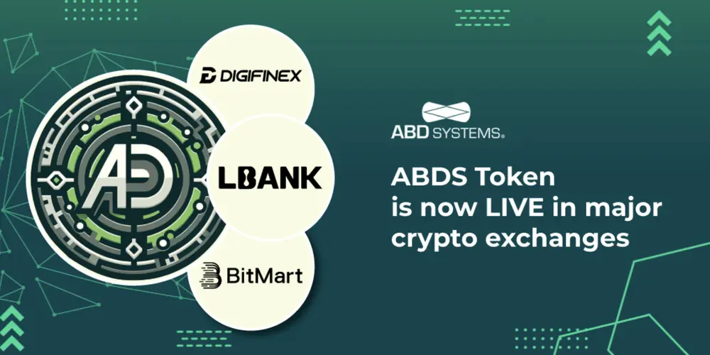 ABDS-Token ist jetzt für den Handel an drei großen Krypto-Börsen verfügbar